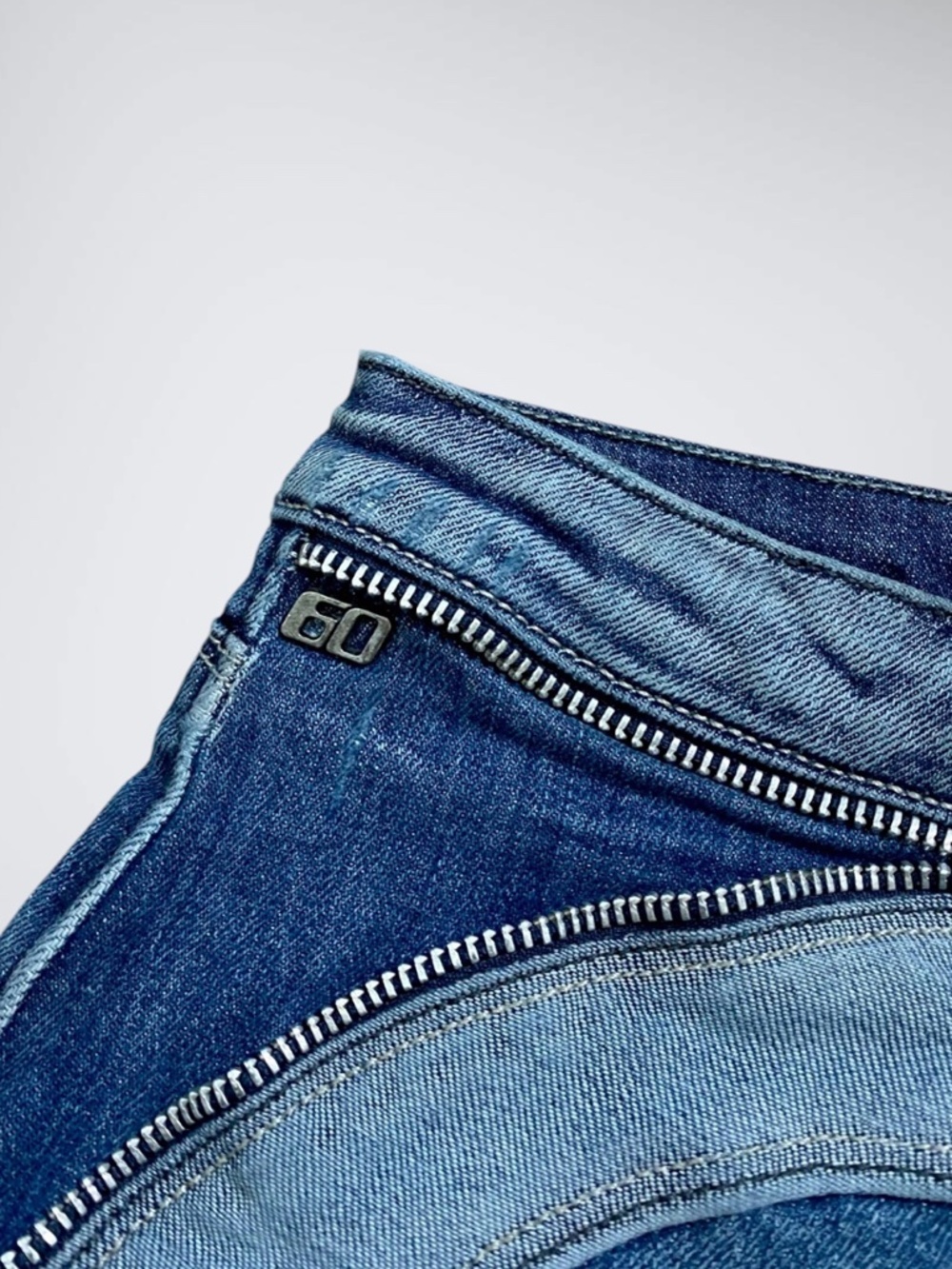 VTG Y2k Miss Sixty Avant-Garde Arched Micro Denim Mid Rise Shorts - Picture 4 of 8